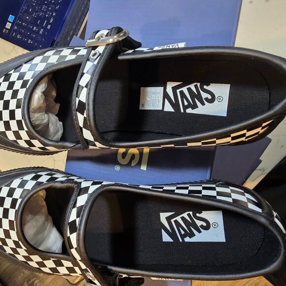 Vans Premium Mary Jane LX Leather Creep Checkerboard Sneakers Womens SZ 10 NEW - Picture 14 of 14
